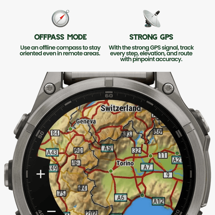 Skanto | TrekSight X – Robust Smartklokke med GPS og Helseovervåkning