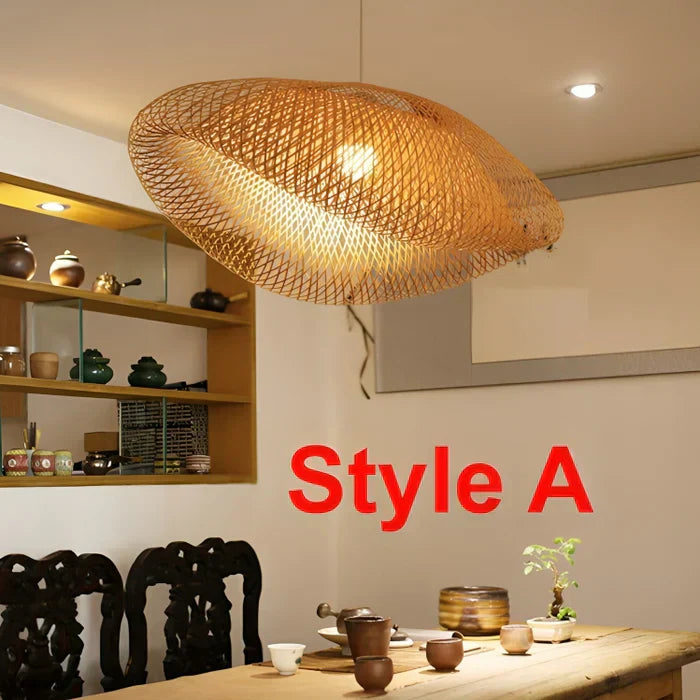 Frendorf | Trendy Rattan Pendellampe - NaturGlow