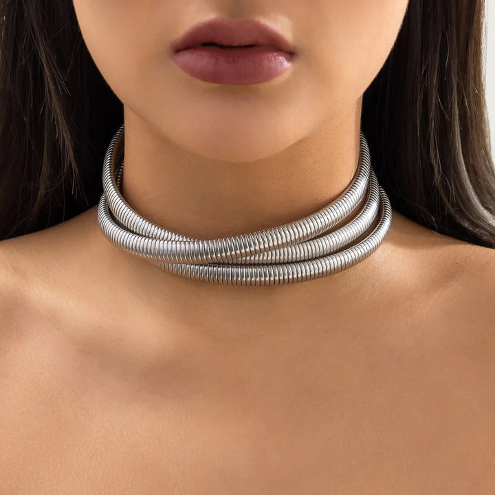 Skanto | Trippel Lag Stable Chunky Choker Halskjede