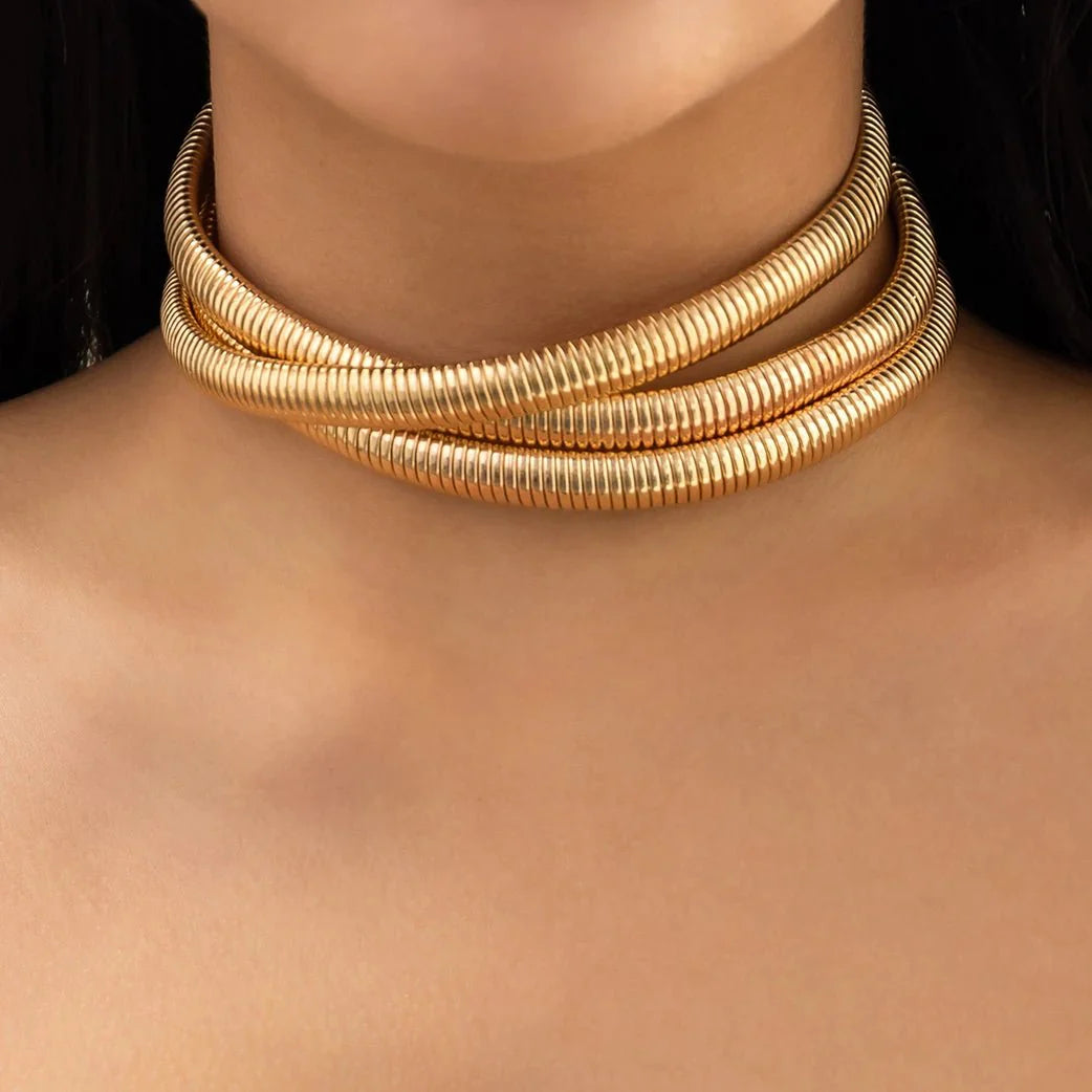Skanto | Trippel Lag Stable Chunky Choker Halskjede