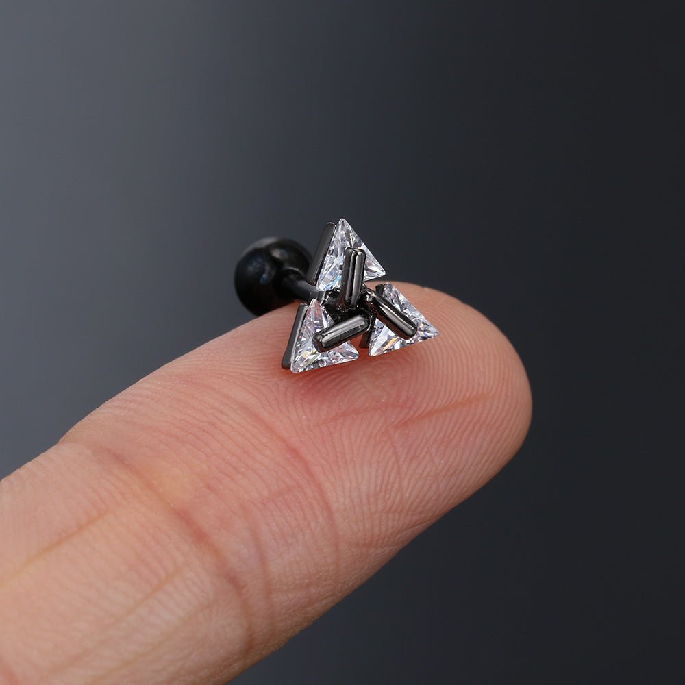 Skanto | TRISILVER – Triangeløreringer med push-back-lås, lett og moderne design