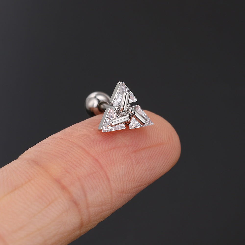 Skanto | TRISILVER – Triangeløreringer med push-back-lås, lett og moderne design