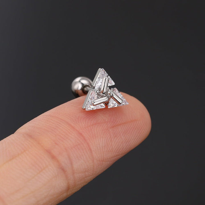 Skanto | TRISILVER – Triangeløreringer med push-back-lås, lett og moderne design