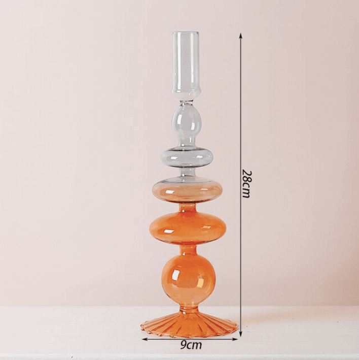 Skanto | Tofarget Glass Klassisk Håndverkslysholder