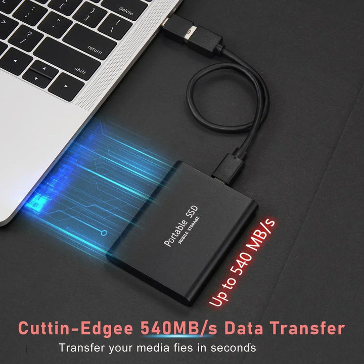 Tragbare ekstern SSD | Schneller USB 3.1 Typ-C-Speicher | Til 128 GB