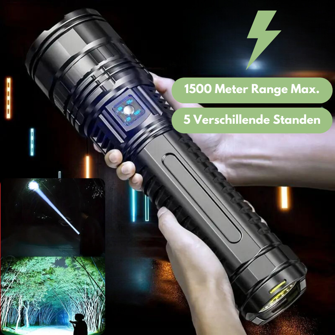 Skanto | Ultra-Kraftig Taktisk Lommelykt – PowerLume