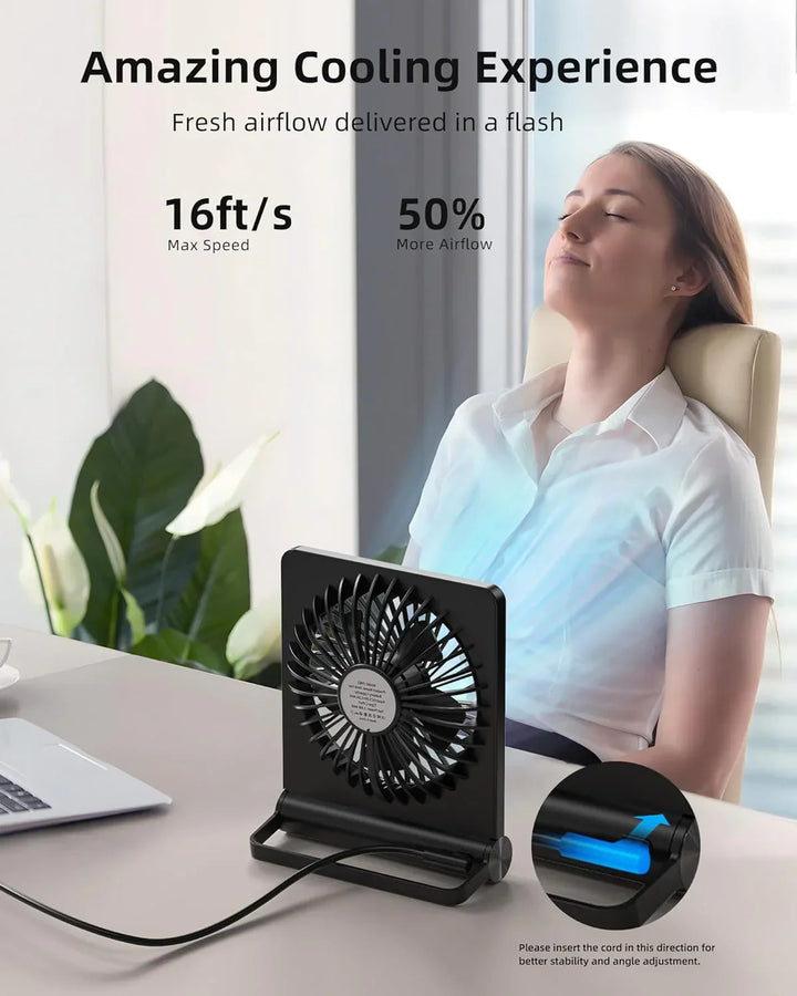 Ultra Quiet USB Skrivebordsvifte - Kraftig - Kompakt - Energieffektiv | Skanto