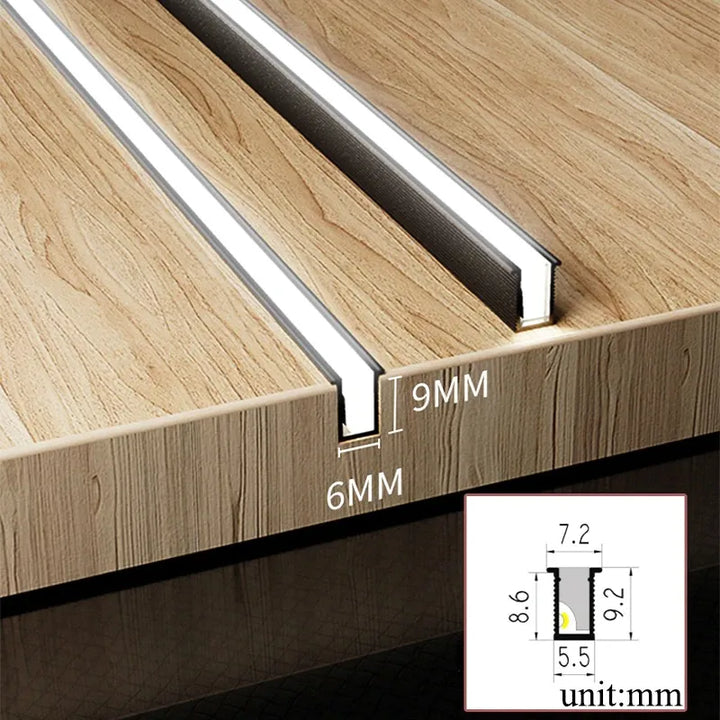 Skanto | LED Lyslist Under Skap | Ultra Tynn | DC12V, 10W/m | Klippbar & Fargetemperatur Valg