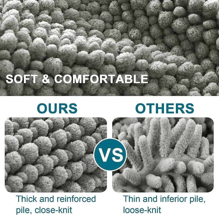 Skanto | ULTRASOFT BADERMATTE – Myk Mikrofiber Baderomsmatte med Antiskli Design