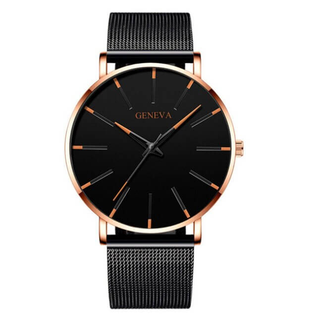 Skanto | Herre Ultra-Tynn Forretningsklokke – Elegant, Minimalistisk & Tidløs Stil