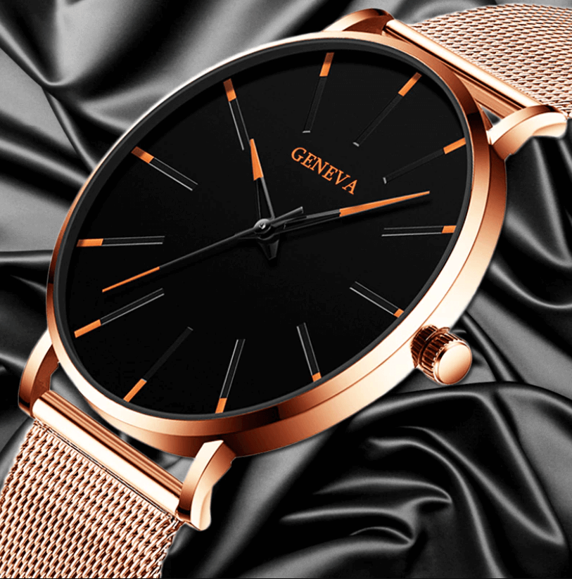 Skanto | Herre Ultra-Tynn Forretningsklokke – Elegant, Minimalistisk & Tidløs Stil