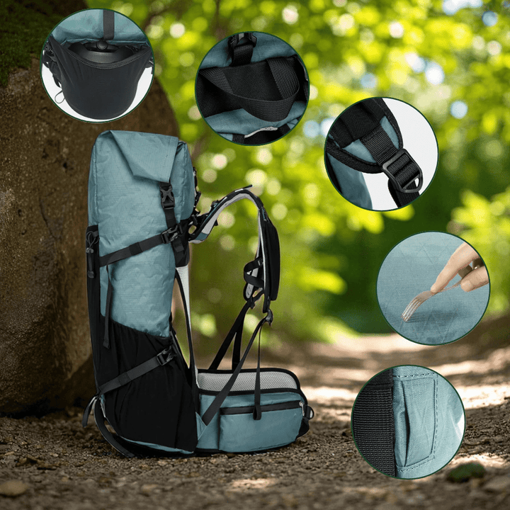 Skanto | ULTREA 50L – Ultralegger ekspanderbar eventyr ryggsekk for fotturer og reise