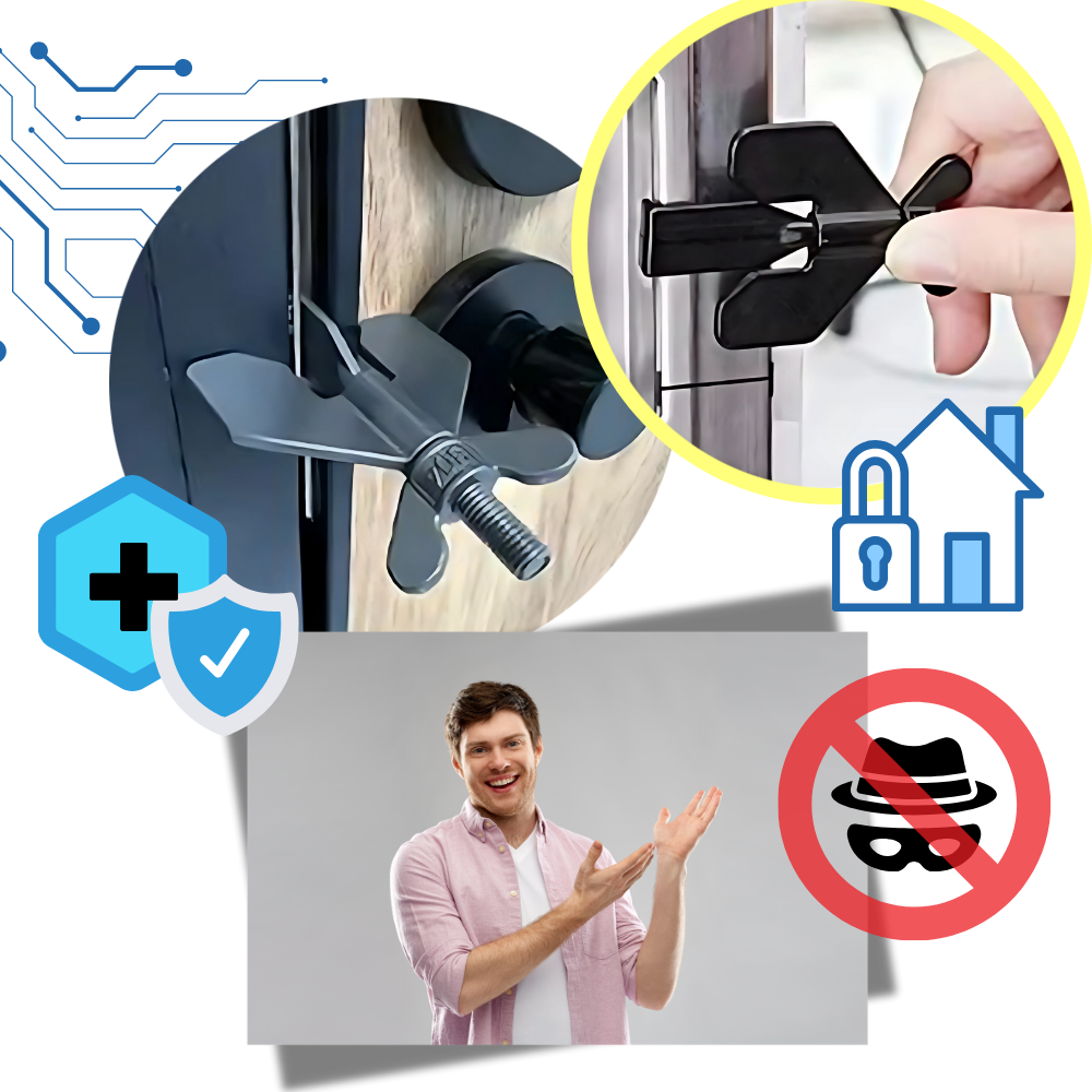Universal Door Lock No Drilling Required