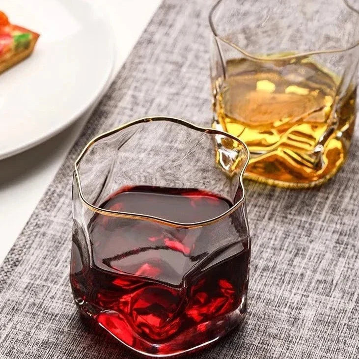 Texturert Whiskey Glass 2-delt Sett Skanto