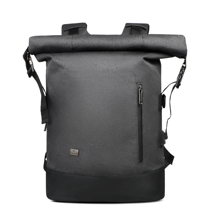 Skanto | URBANTRAIL Rolltop Ryggsekk – Utvidbar og Vanntett Reiseryggsekk med USB-port og Laptoppose
