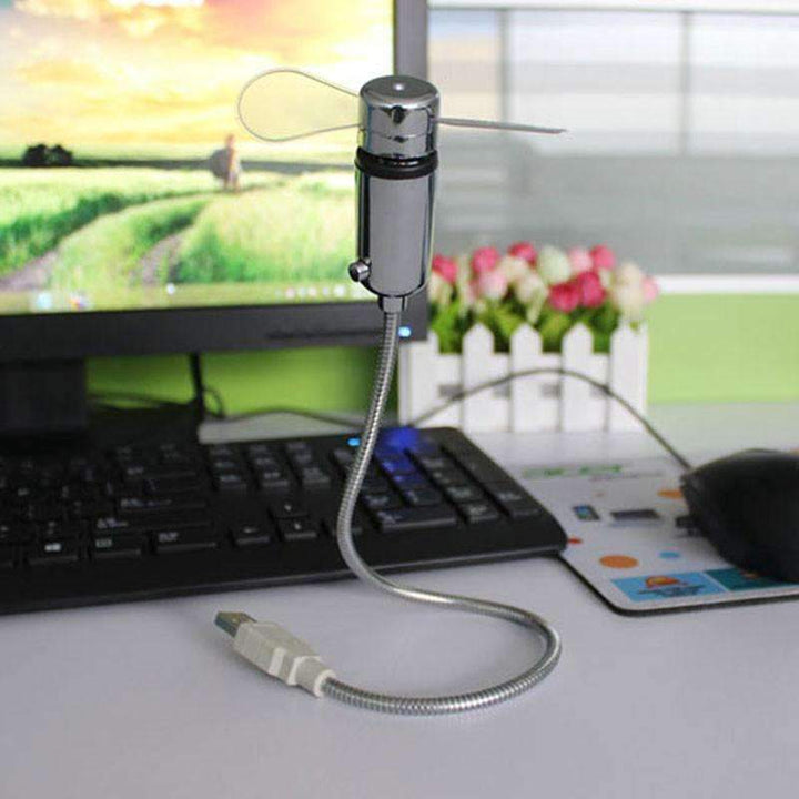 Skanto | Mini LED Lys USB Vifte Klokke Høy Kvalitet