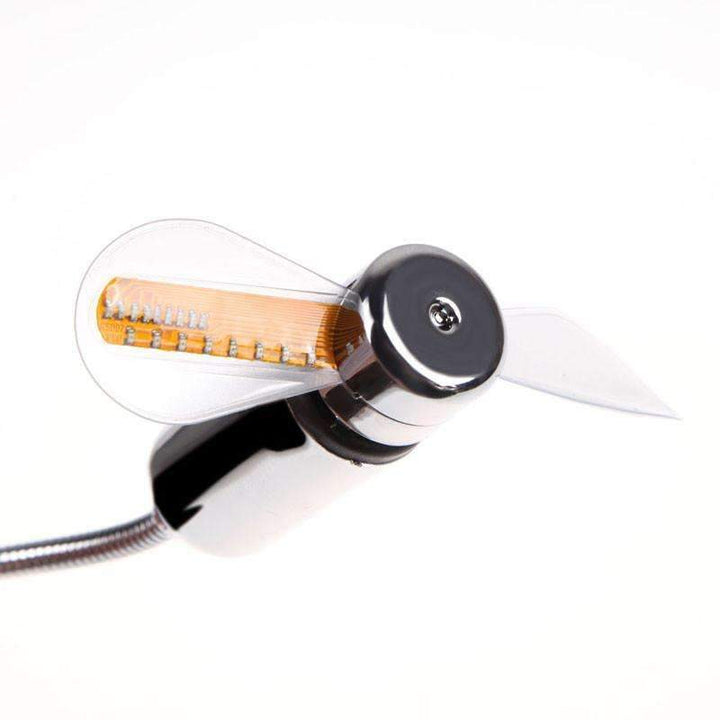 Skanto | Mini LED Lys USB Vifte Klokke Høy Kvalitet