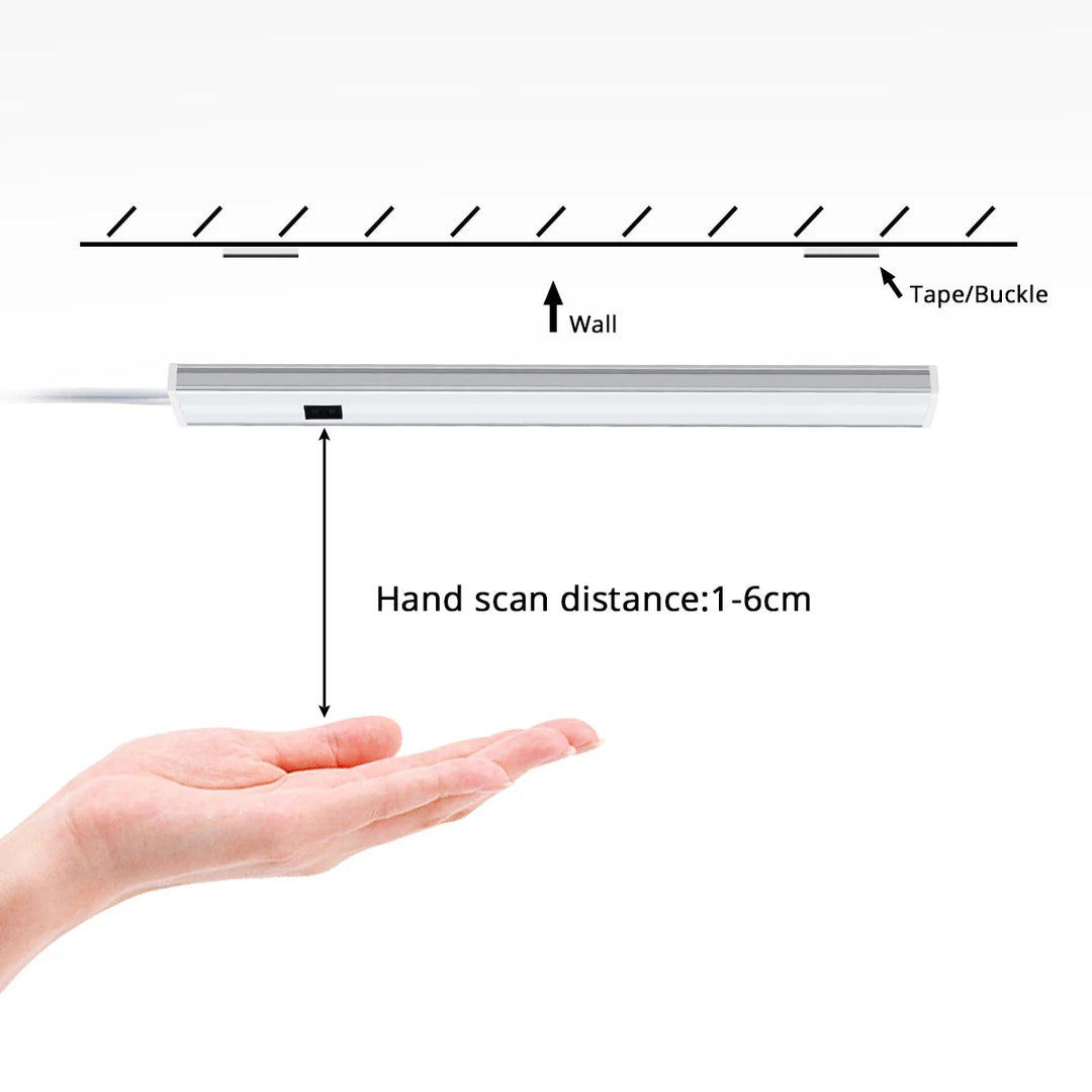 USB LED Bar Lys Strip 5V Håndskannings Bevegelsessensor Kjøkkenlampe | Skanto