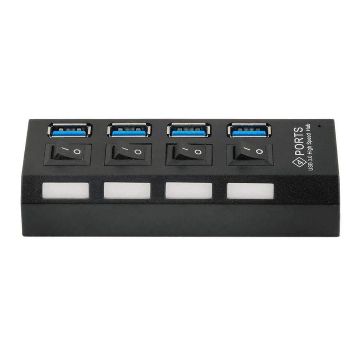 Skanto | USB 3.0 Hub 4porter Super Speed 5Gbps og Hub med Ein/Aus-bryter for Windows Mac OS Linux