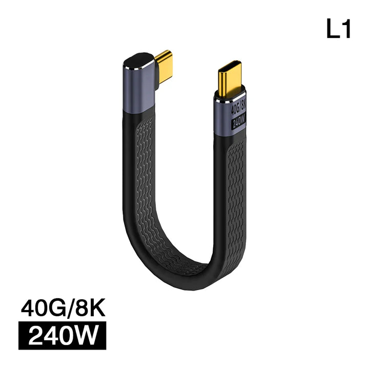 Frendorf | USB4 Albuekontakt Kabel – 240W, 40Gbps, 8K (1+1 GRATIS)