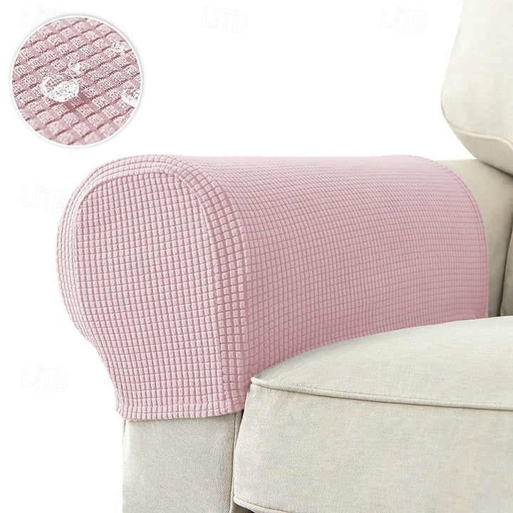 Skanto | Stretch Armlene Dekks – Spandex Dekks for Stoler & Lenestoler, Sett med 2, Bordeaux