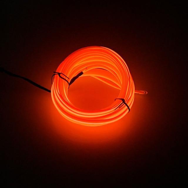 Skanto | 5m bilinteriør tilbehør atmosfære lampe EL kaldt lys linje med USB DIY dekorativ dashbord konsoll dør LED ambient lys