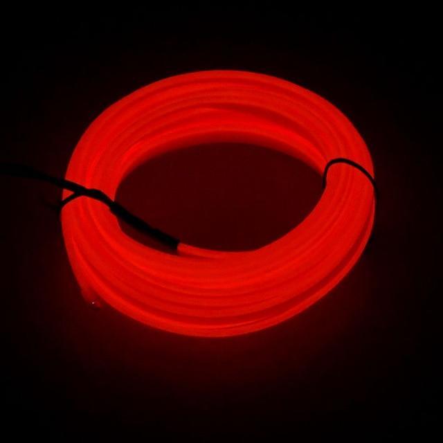 Skanto | 5m bilinteriør tilbehør atmosfære lampe EL kaldt lys linje med USB DIY dekorativ dashbord konsoll dør LED ambient lys