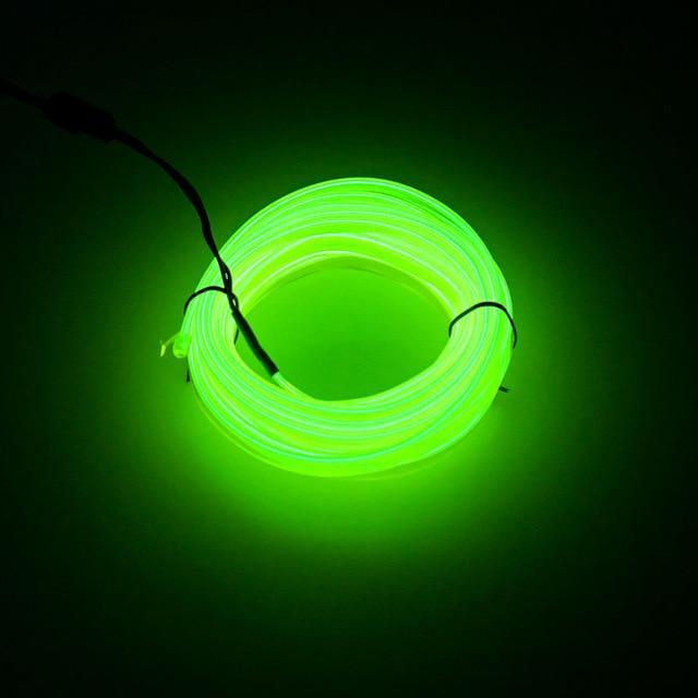 Skanto | 5m bilinteriør tilbehør atmosfære lampe EL kaldt lys linje med USB DIY dekorativ dashbord konsoll dør LED ambient lys