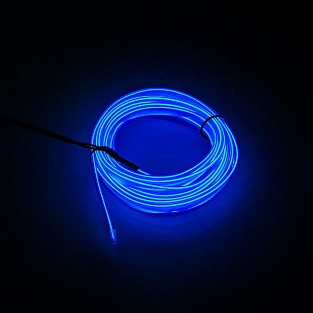 Skanto | 5m bilinteriør tilbehør atmosfære lampe EL kaldt lys linje med USB DIY dekorativ dashbord konsoll dør LED ambient lys