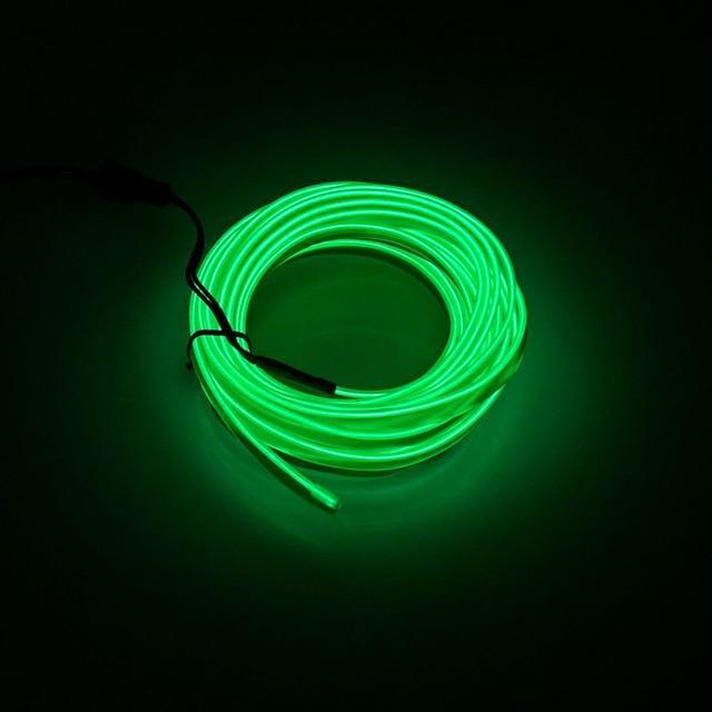 Skanto | 5m bilinteriør tilbehør atmosfære lampe EL kaldt lys linje med USB DIY dekorativ dashbord konsoll dør LED ambient lys