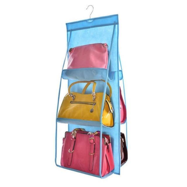 Skanto | Hengende Handy Handbag Organizer 6 Lommer Gjennomsiktig Oppbevaring Garderobe