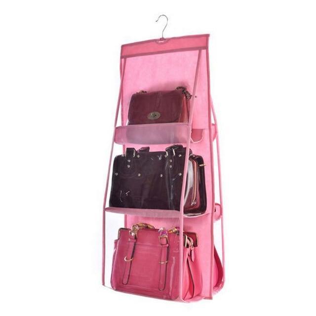 Skanto | Hengende Handy Handbag Organizer 6 Lommer Gjennomsiktig Oppbevaring Klesskap