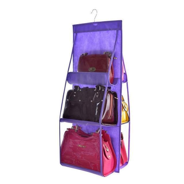 Skanto | Hengende Handy Handbag Organizer 6 Lommer Gjennomsiktig Oppbevaring Klesskap
