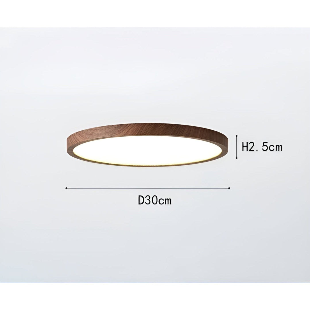 GrainGlow Light – Moderne, ultratynn taklampe i tre