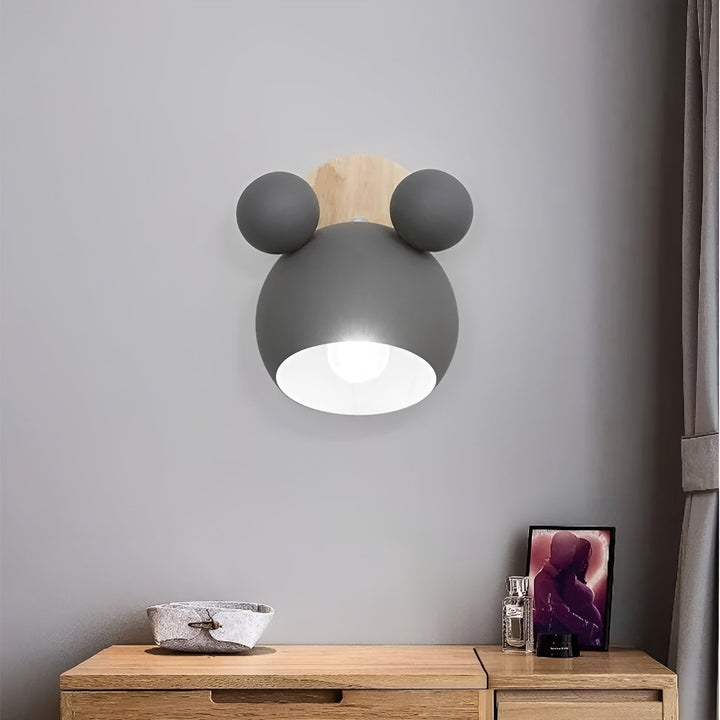 Vegglampe i Mikke Mus-design - dekorativ og moderne | Perfekt for barnerom og stuer