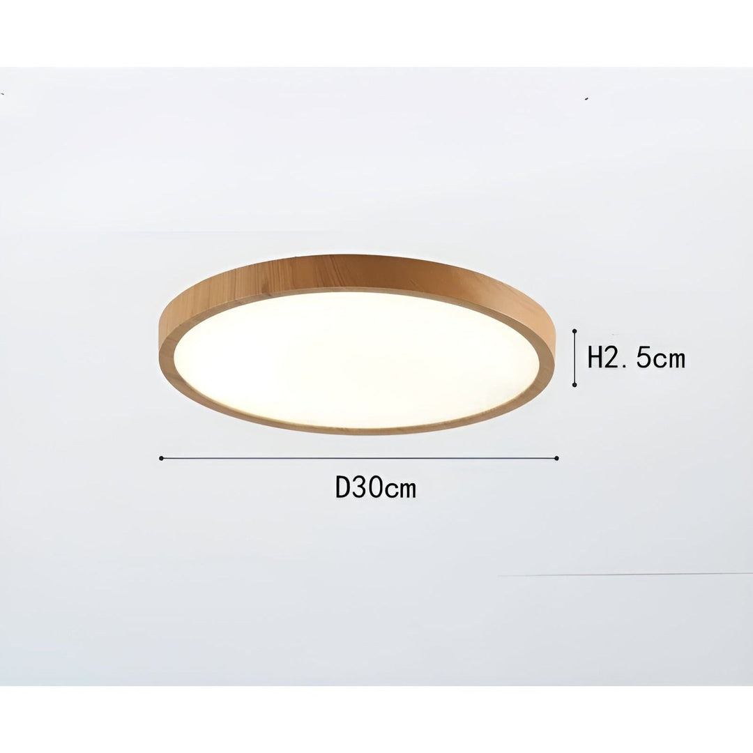 GrainGlow Light - Moderne Ultra-Tyn Tre Taklampe | Skanto
