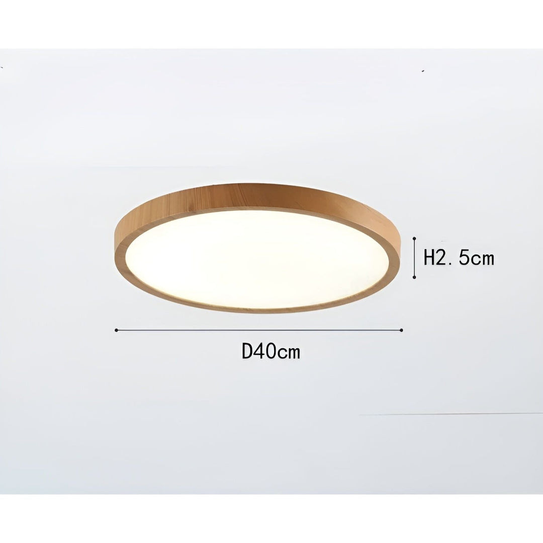 GrainGlow Light – Moderne, ultratynn taklampe i tre