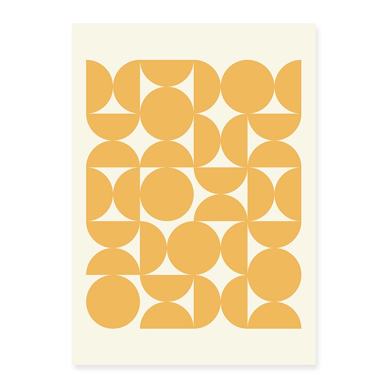 Trendy abstrakte gule grafiske design – lerretsbilde