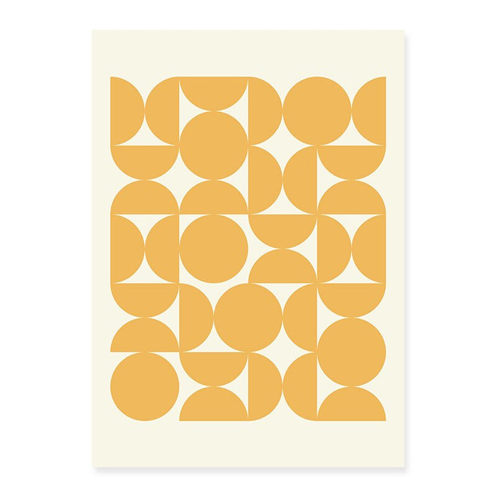 Trendy abstrakte gule grafiske design – lerretsbilde