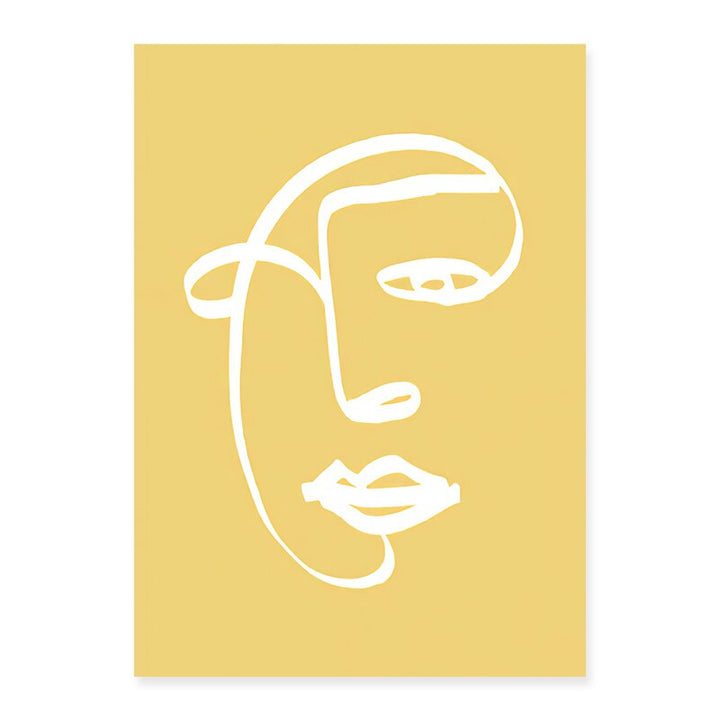 Trendy abstrakte gule grafiske design – lerretsbilde