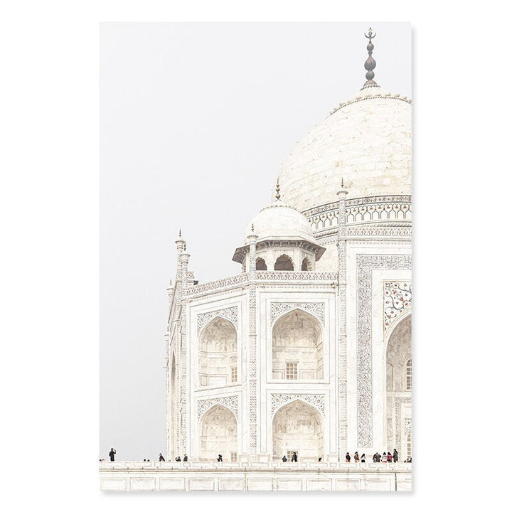 Bohemia Leaves Tørkede Planter Taj Mahal - Lerret Veggkunst Trykk | Skanto