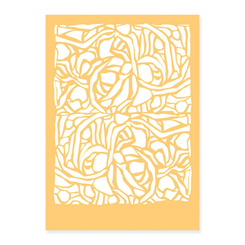 Trendy abstrakte gule grafiske design – lerretsbilde