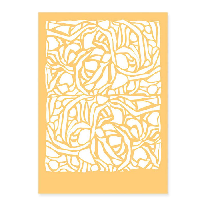 Trendy abstrakte gule grafiske design – lerretsbilde