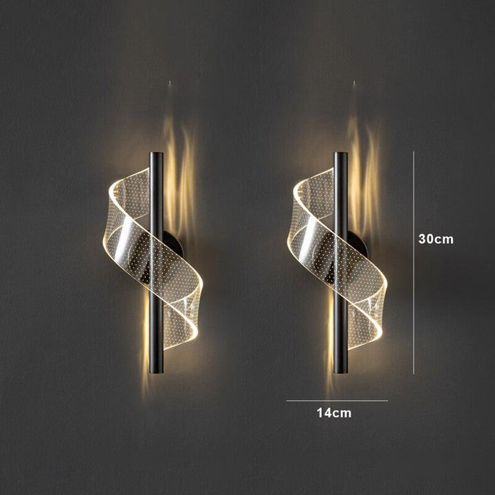 Skanto | Luksus Glass Vegglampe med Lysestake