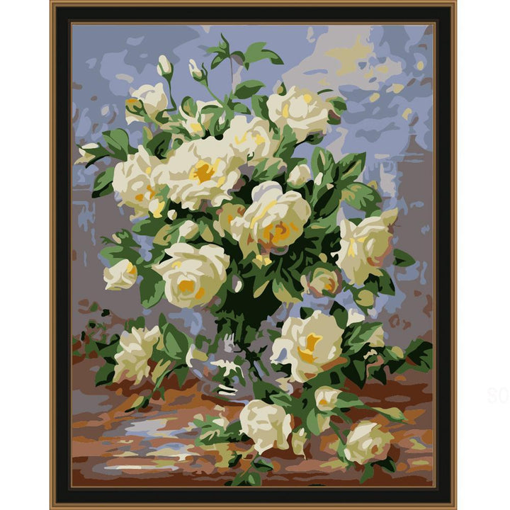 Vase of Roses - Van-Go Mal-For-Nummer Sett | Skanto