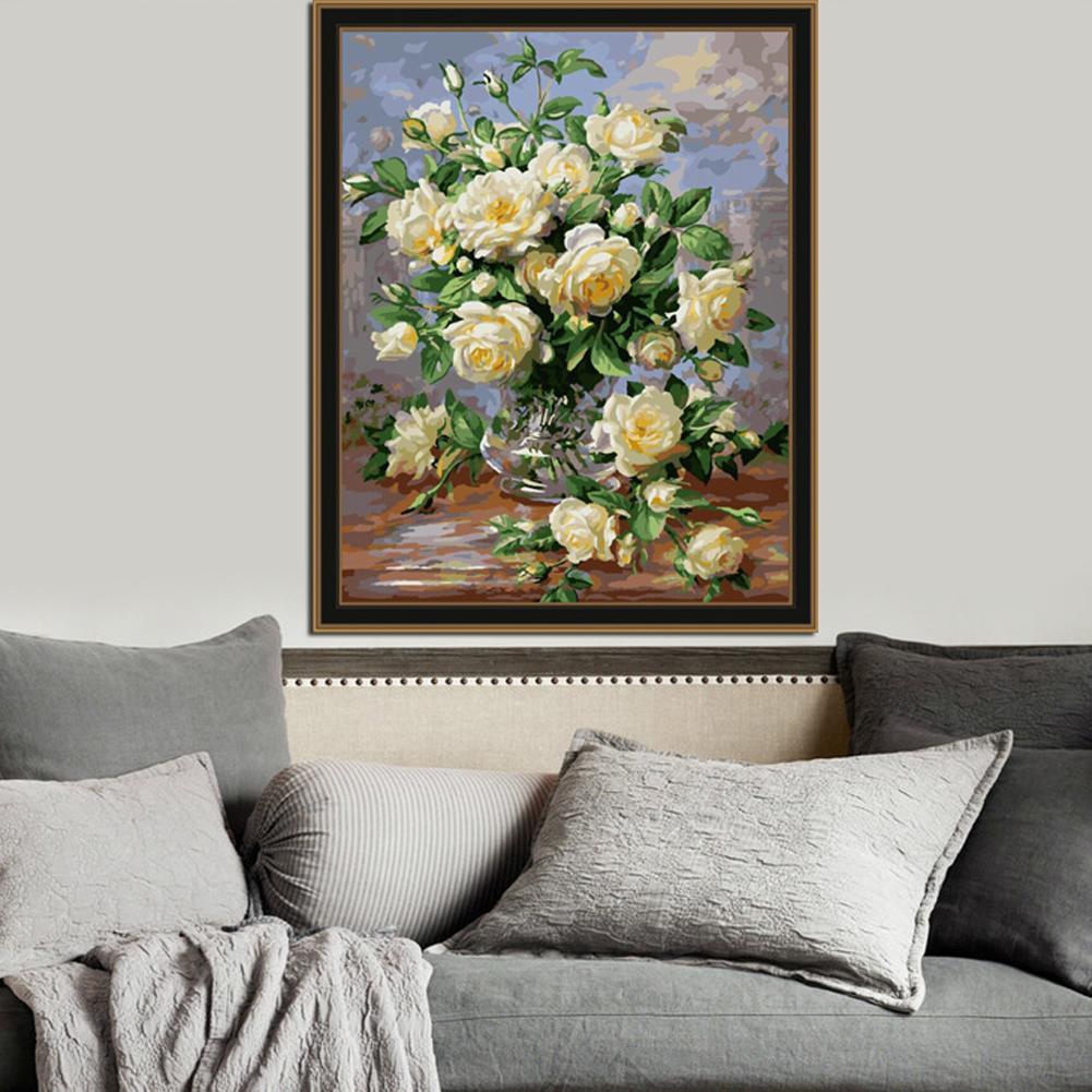 Vase of Roses - Van-Go Mal-For-Nummer Sett | Skanto