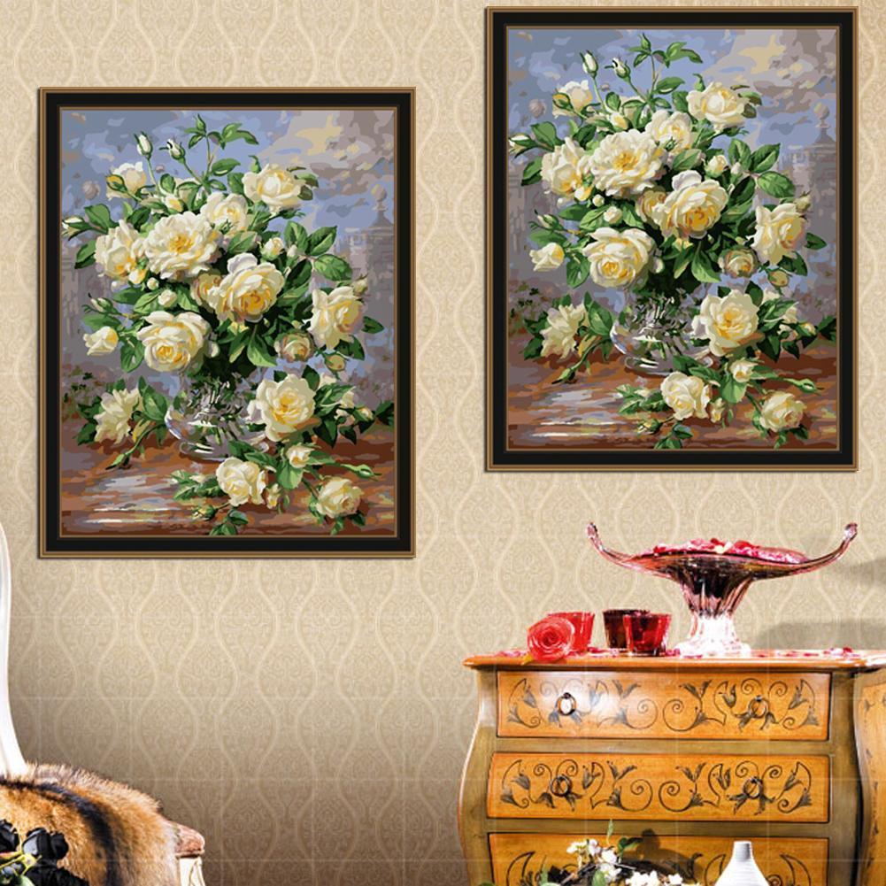 Vase of Roses - Van-Go Mal-For-Nummer Sett | Skanto