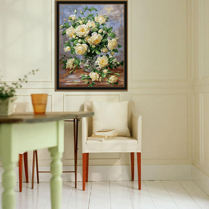 Vase of Roses - Van-Go Mal-For-Nummer Sett | Skanto