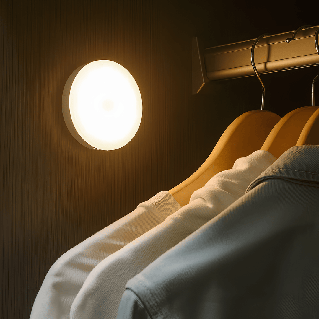 Skanto | Oppladbar bevegelsessensor LED-lampe | Energisparende, USB-oppladbar og ideell for ganger, trapper, garderober og skap