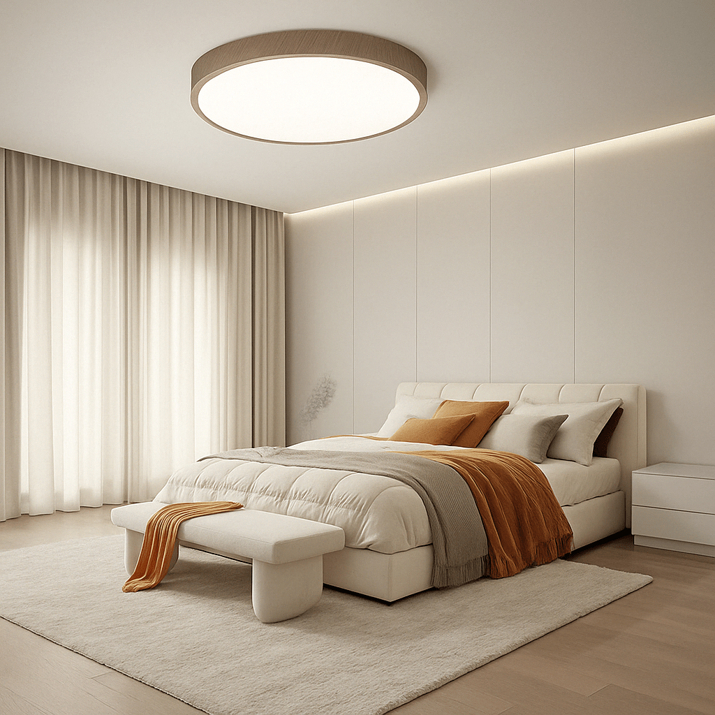 Skanto | LED Taklampe | Ultrathin Trestruktur Design, Støvtett & Dimbar for Moderne Interiører